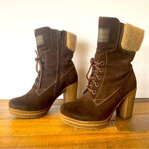 Lasocki - Suede Boots Brown with Zipper
